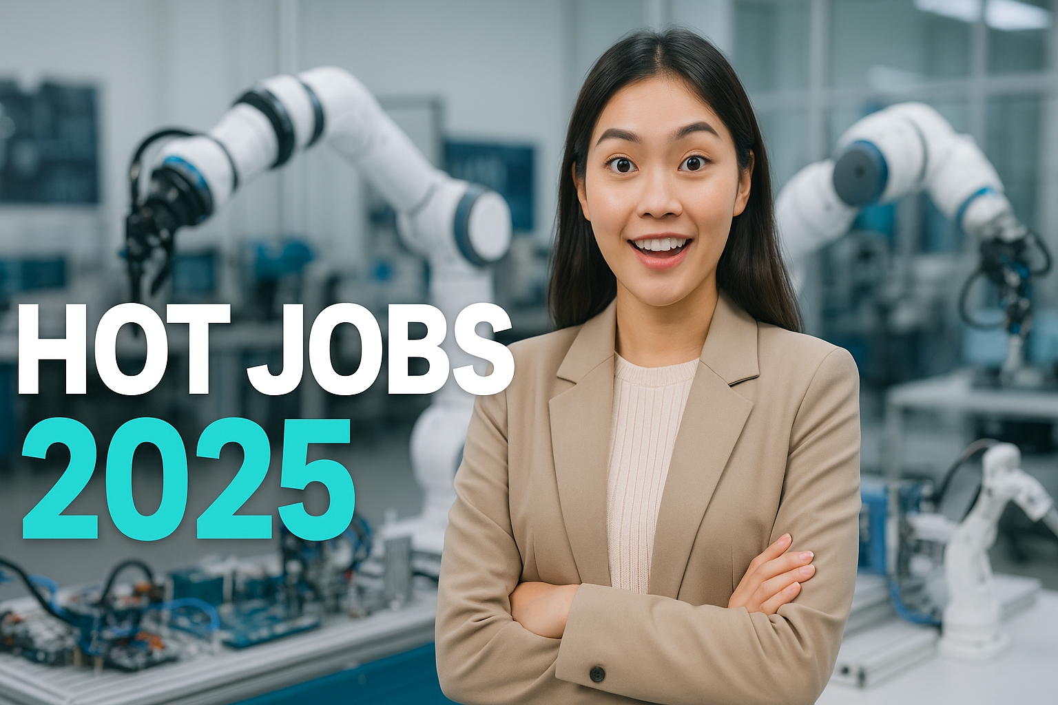 Kỹ sư Cơ Điện Tử vận hành robot trong nhà máy