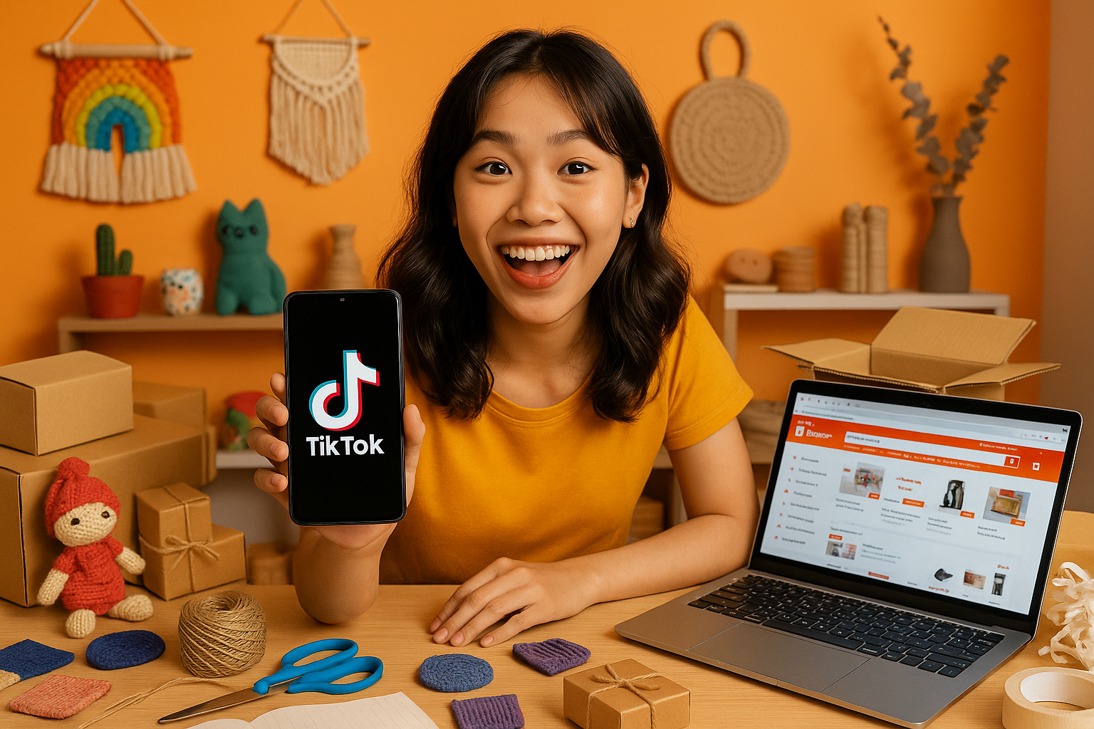 Sinh viên bán hàng online